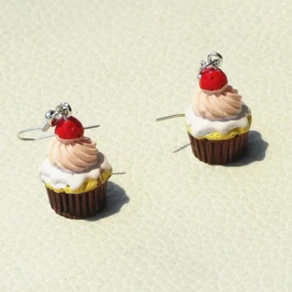 ⭐️❤️ FREE Cupcake Cake Boho Peasant Hipster Hippie Pop Art Deco Hip Earrings
